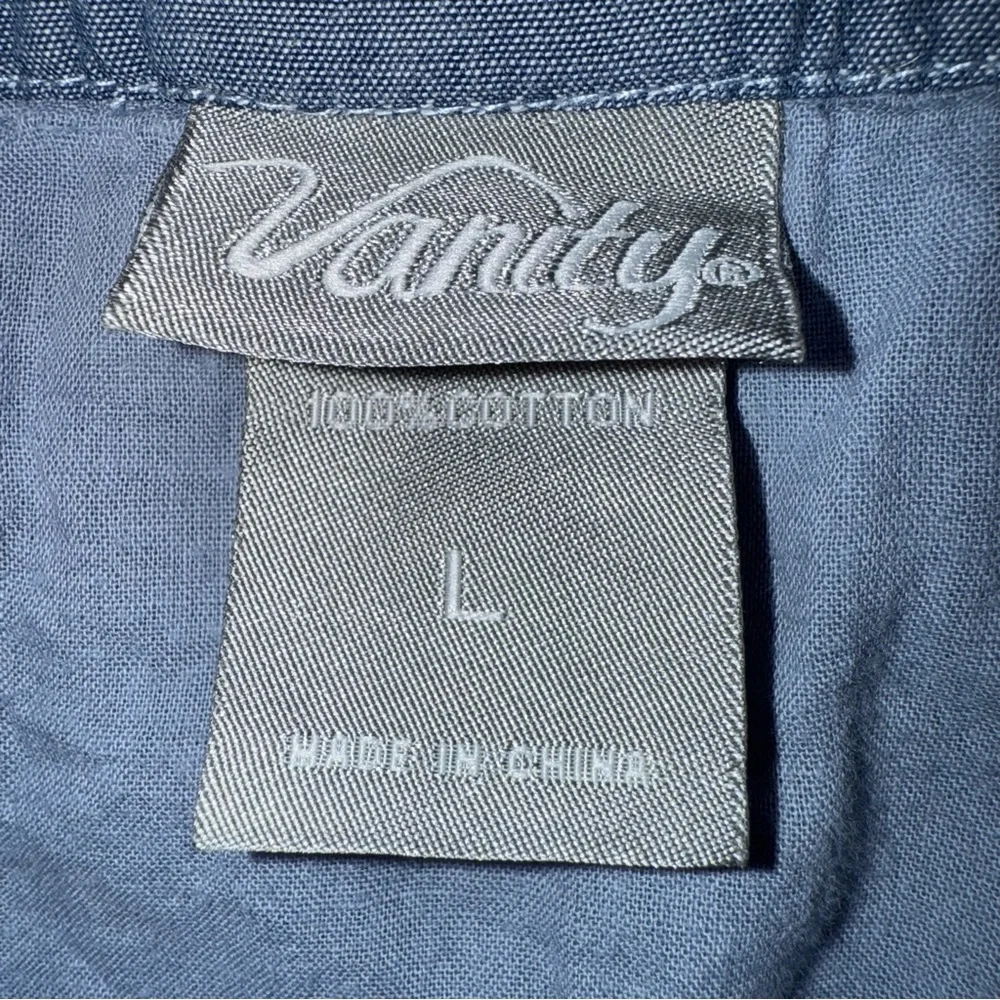 VANITY Blue embroidered Mini Skirt Women's Size Large - Picture 4 of 8